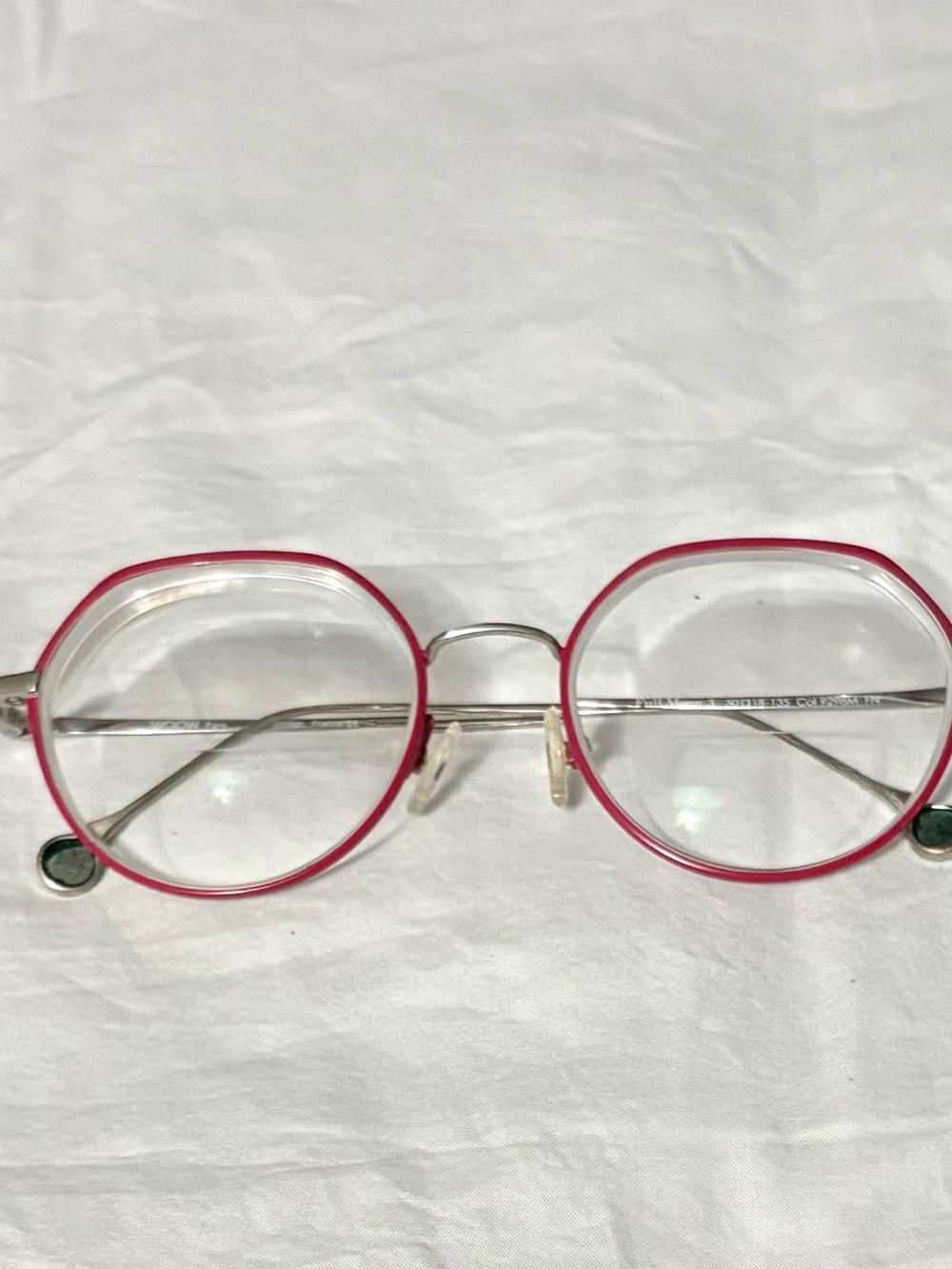 Woow Paris Full Moon Red & Silver Tone Metal Frame Bifocal Glasses